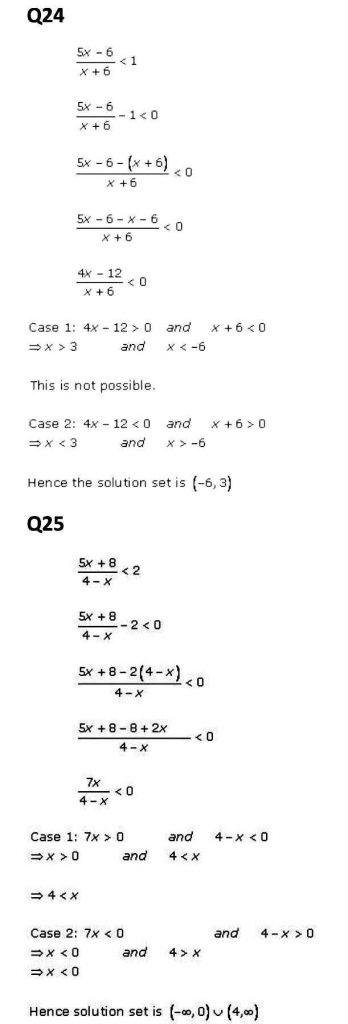 NCERT Solutions Class 11 Mathematics RD Sharma Linear Inequations