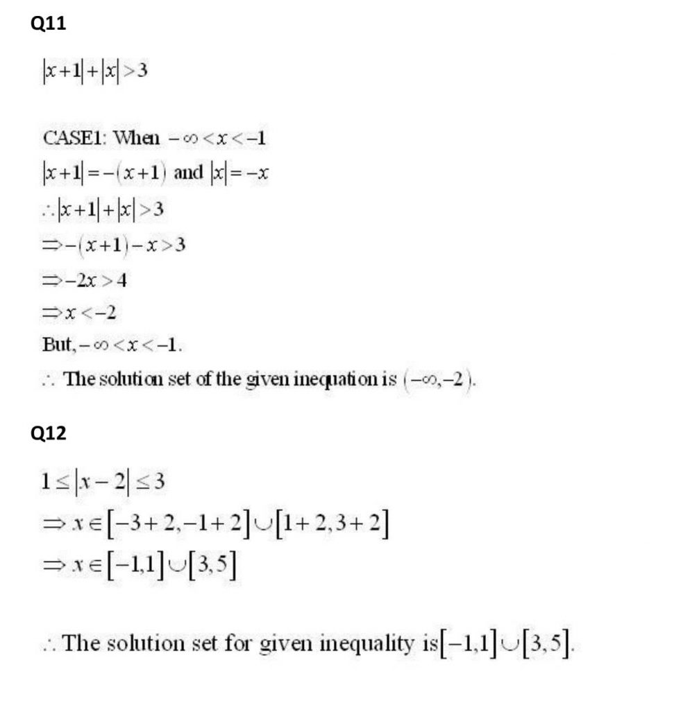 NCERT Solutions Class 11 Mathematics RD Sharma Linear Inequations