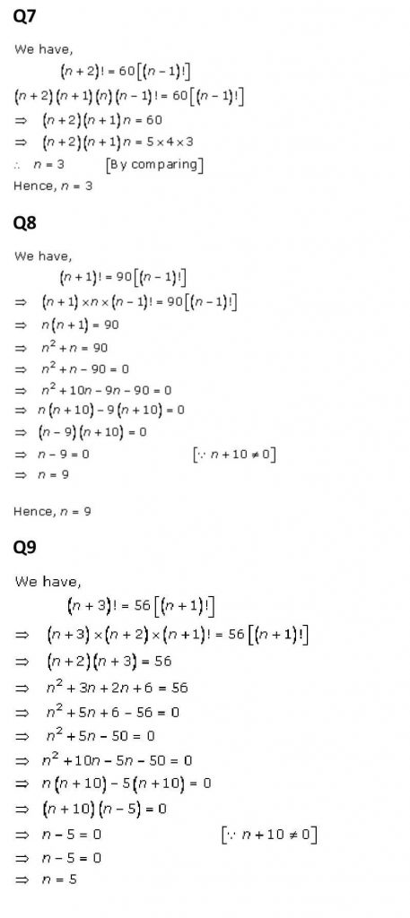 NCERT Solutions Class 11 Mathematics RD Sharma Permutations-