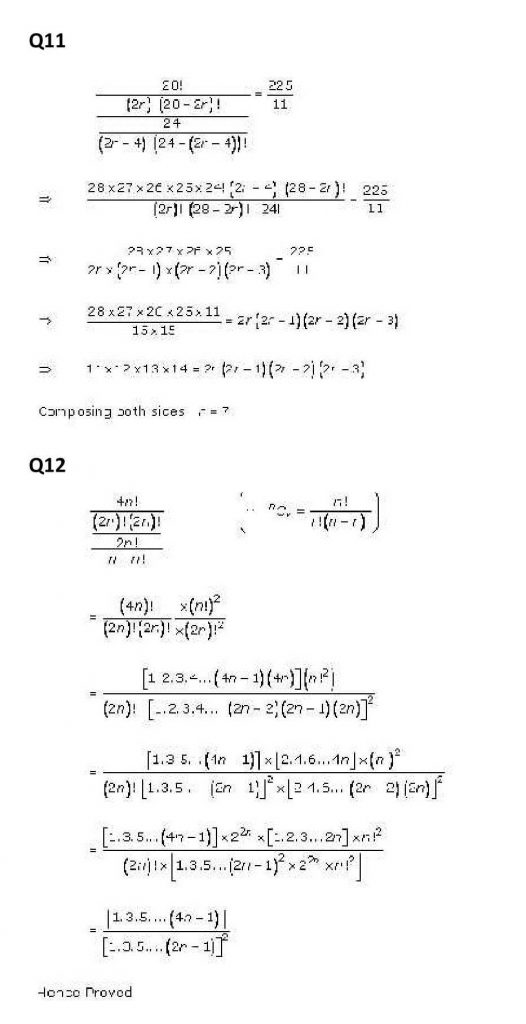 NCERT Solutions Class 11 Mathematics RD Sharma Combinations-