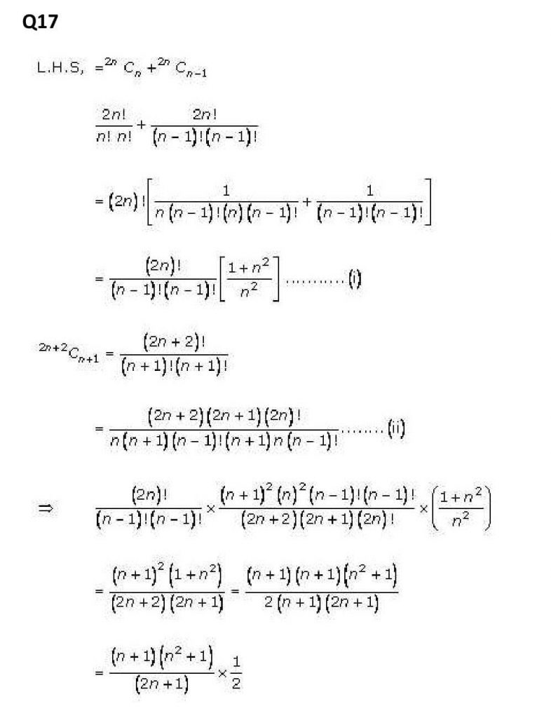 NCERT Solutions Class 11 Mathematics RD Sharma Combinations-