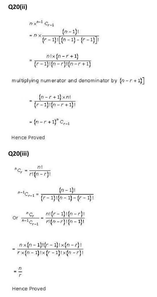 NCERT Solutions Class 11 Mathematics RD Sharma Combinations-