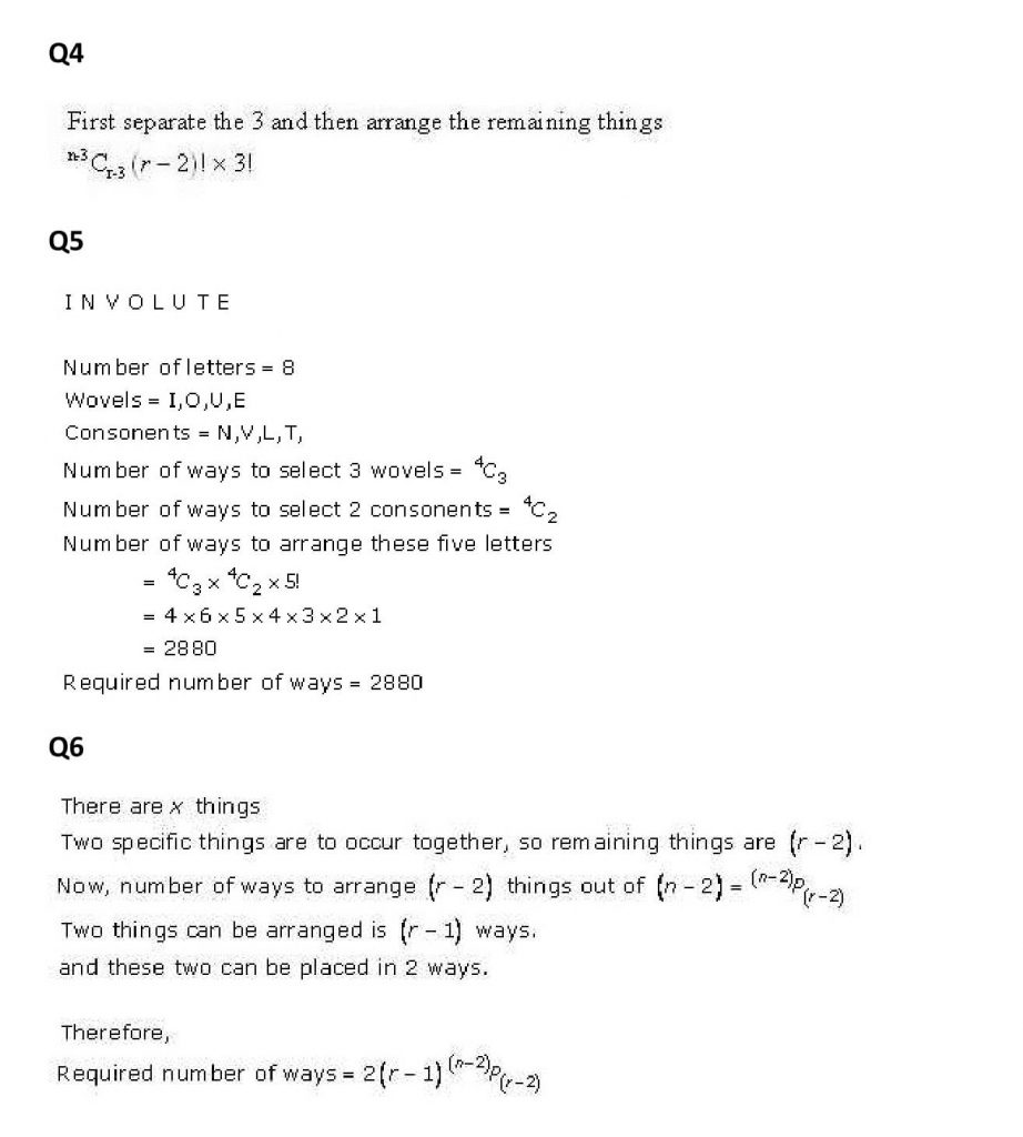 NCERT Solutions Class 11 Mathematics RD Sharma Combinations-