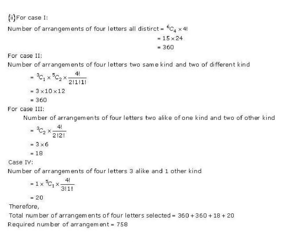 NCERT Solutions Class 11 Mathematics RD Sharma Combinations-