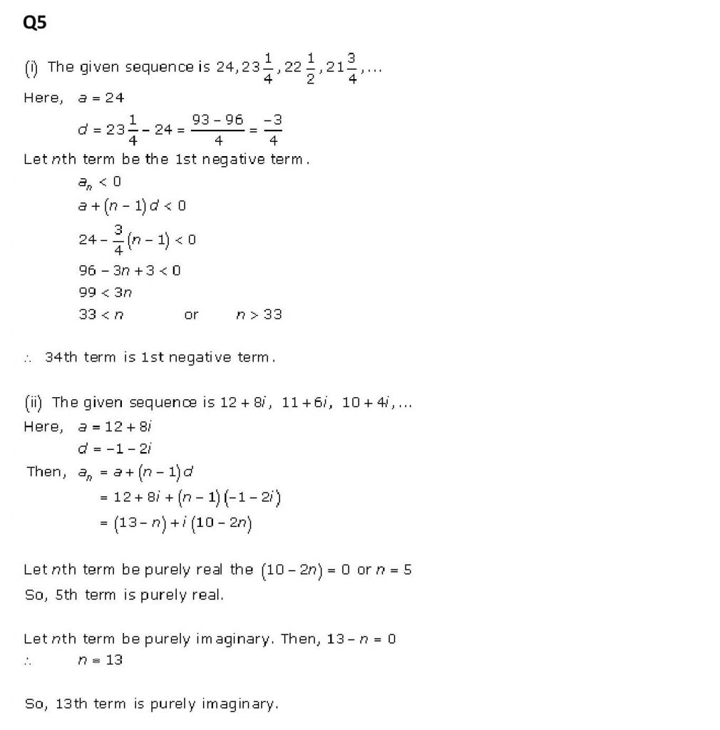 NCERT Solutions Class 11 Mathematics RD Sharma Arithmetic Progressions-