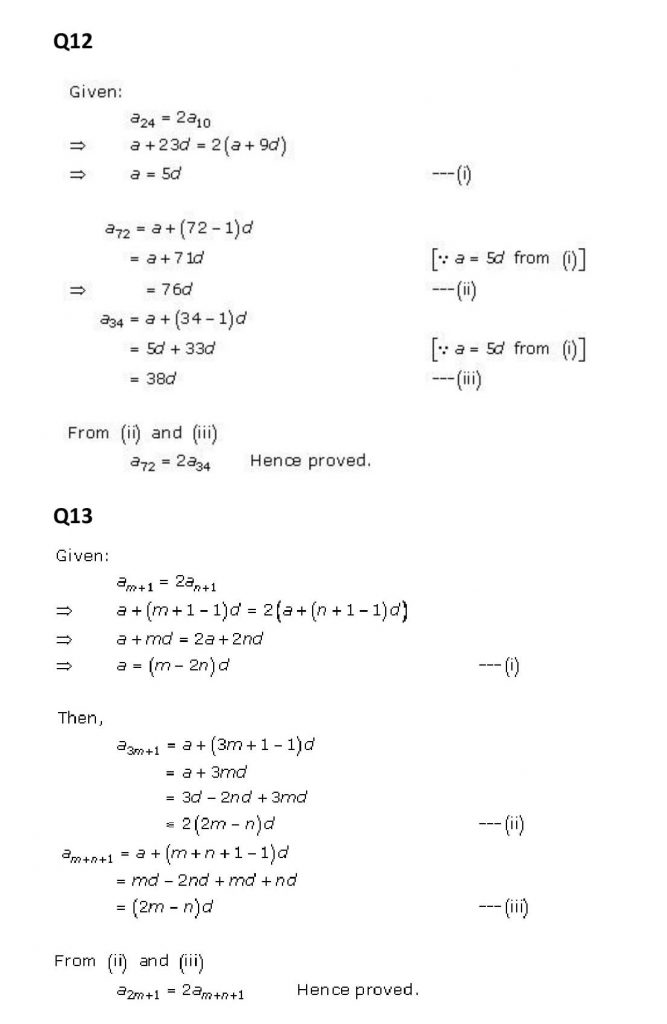 NCERT Solutions Class 11 Mathematics RD Sharma Arithmetic Progressions-