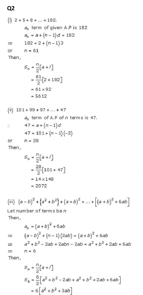 NCERT Solutions Class 11 Mathematics RD Sharma Arithmetic Progressions-