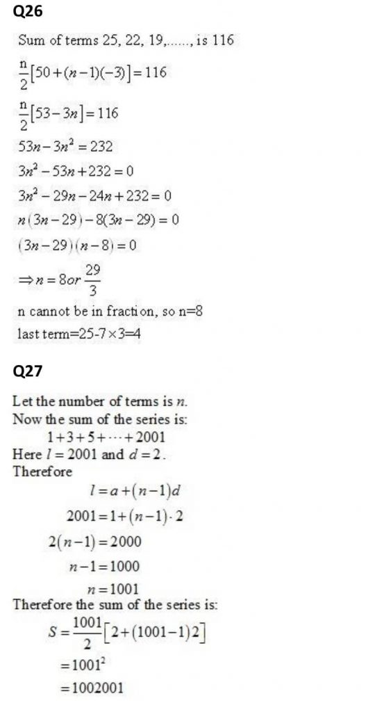 NCERT Solutions Class 11 Mathematics RD Sharma Arithmetic Progressions-