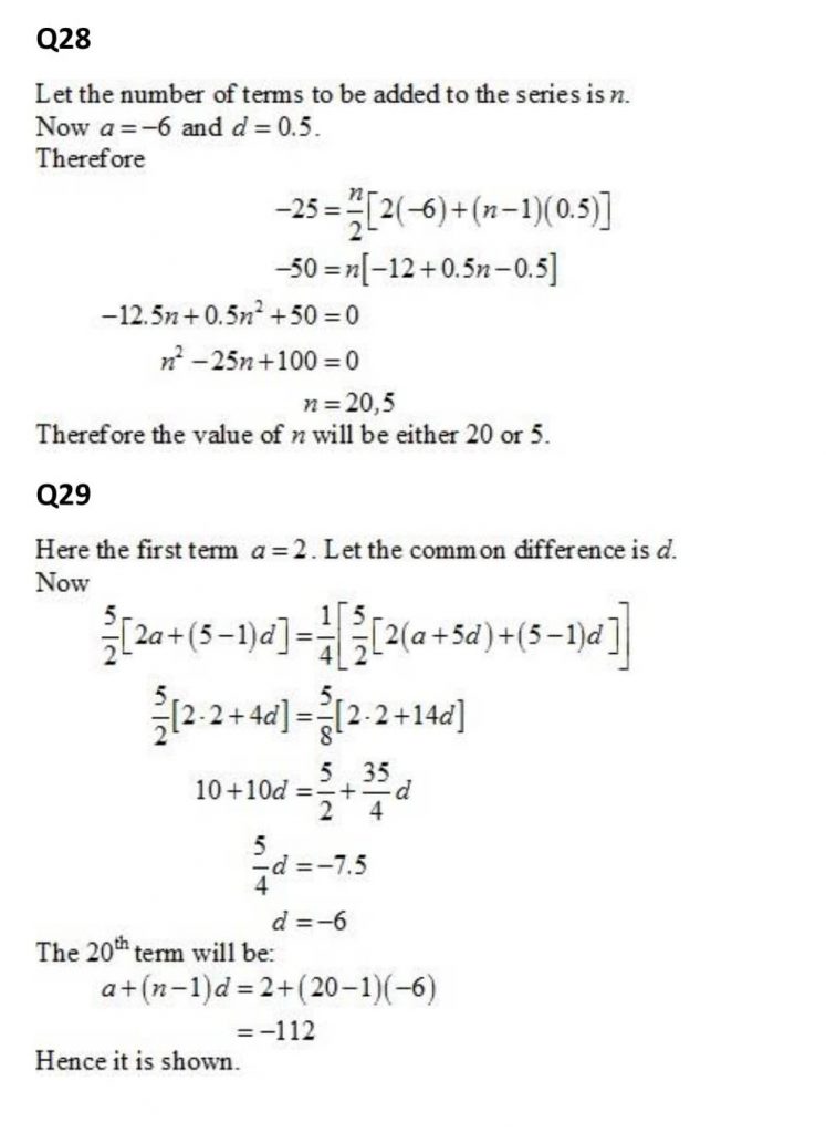 NCERT Solutions Class 11 Mathematics RD Sharma Arithmetic Progressions-