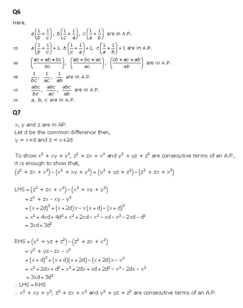 NCERT Solutions Class 11 Mathematics RD Sharma Arithmetic Progressions-