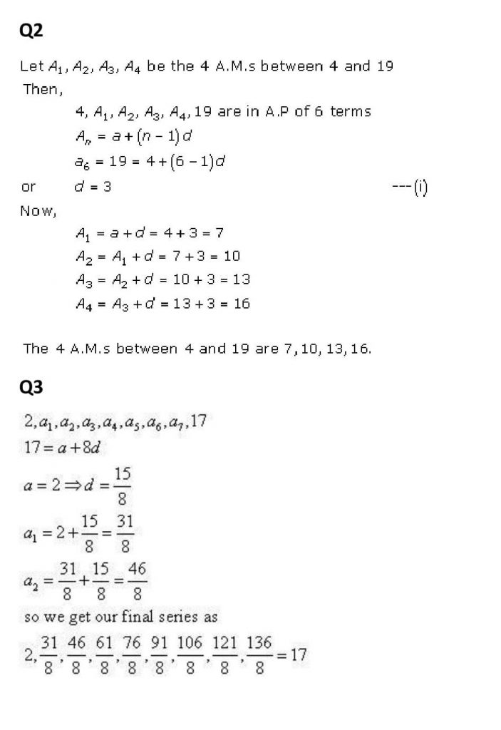 NCERT Solutions Class 11 Mathematics RD Sharma Arithmetic Progressions-