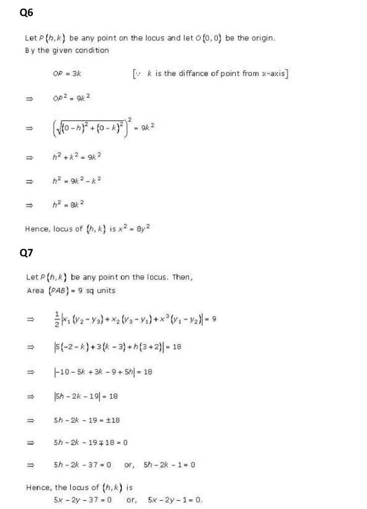 NCERT Solutions Class 11 Mathematics RD Sharma Brief Review of Cartesian System of Rectangular Coordinates-