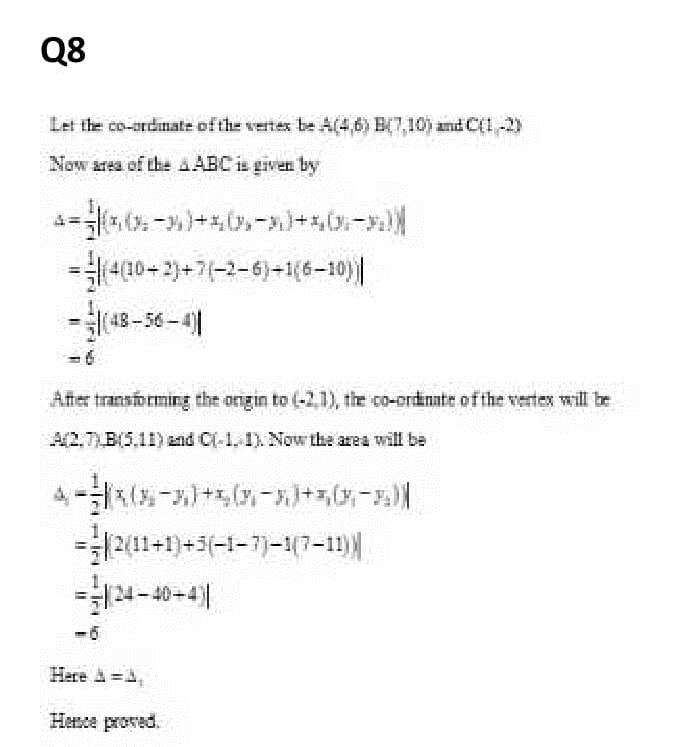 NCERT Solutions Class 11 Mathematics RD Sharma Brief Review of Cartesian System of Rectangular Coordinates-