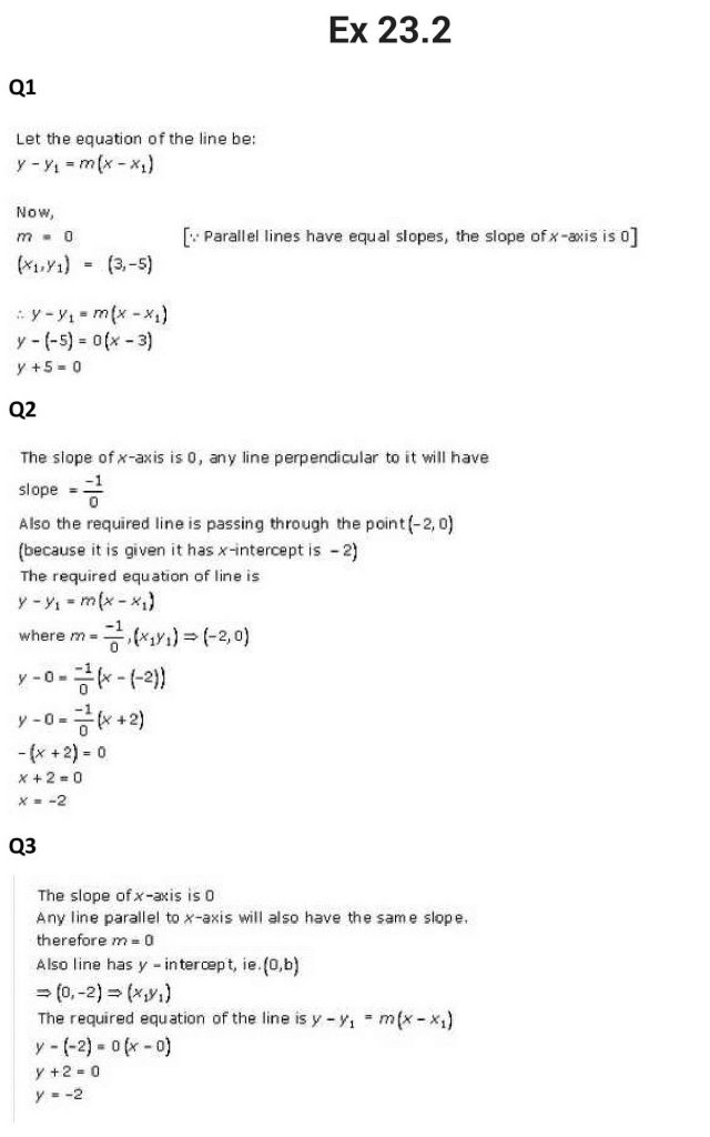 NCERT Solutions Class 11 Mathematics RD Sharma The Straight Lines-