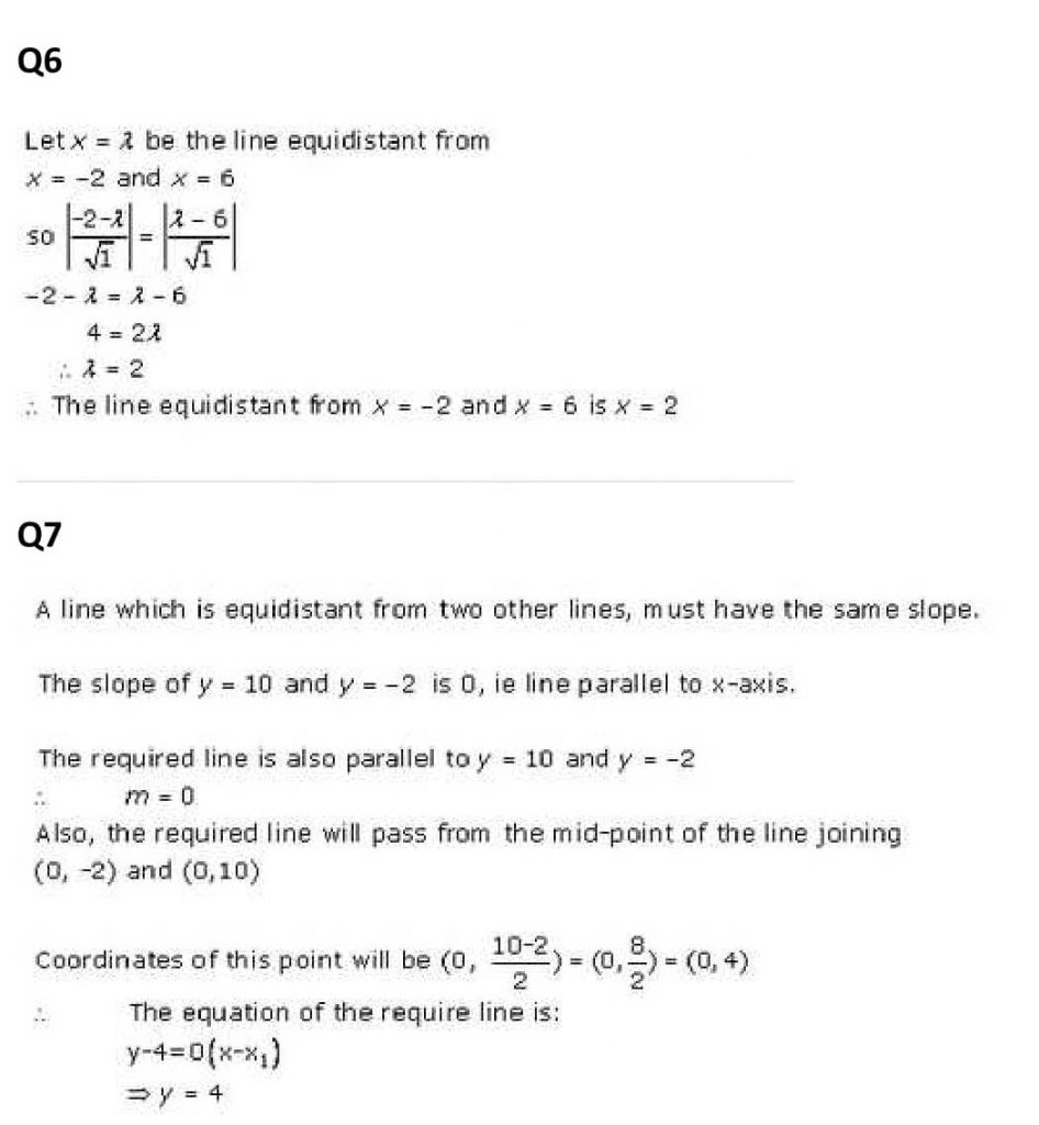 NCERT Solutions Class 11 Mathematics RD Sharma The Straight Lines-