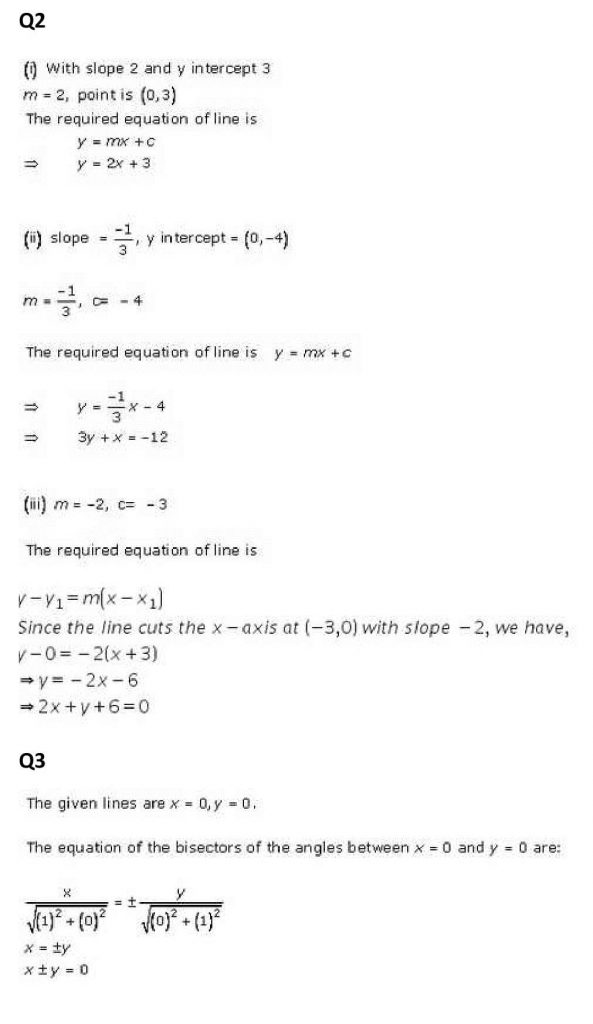 NCERT Solutions Class 11 Mathematics RD Sharma The Straight Lines-