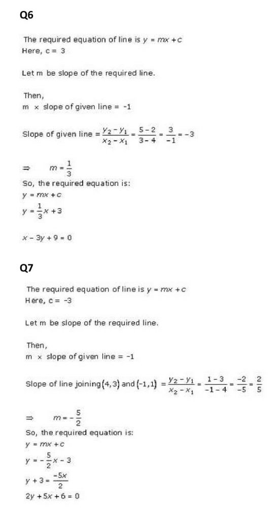 NCERT Solutions Class 11 Mathematics RD Sharma The Straight Lines-