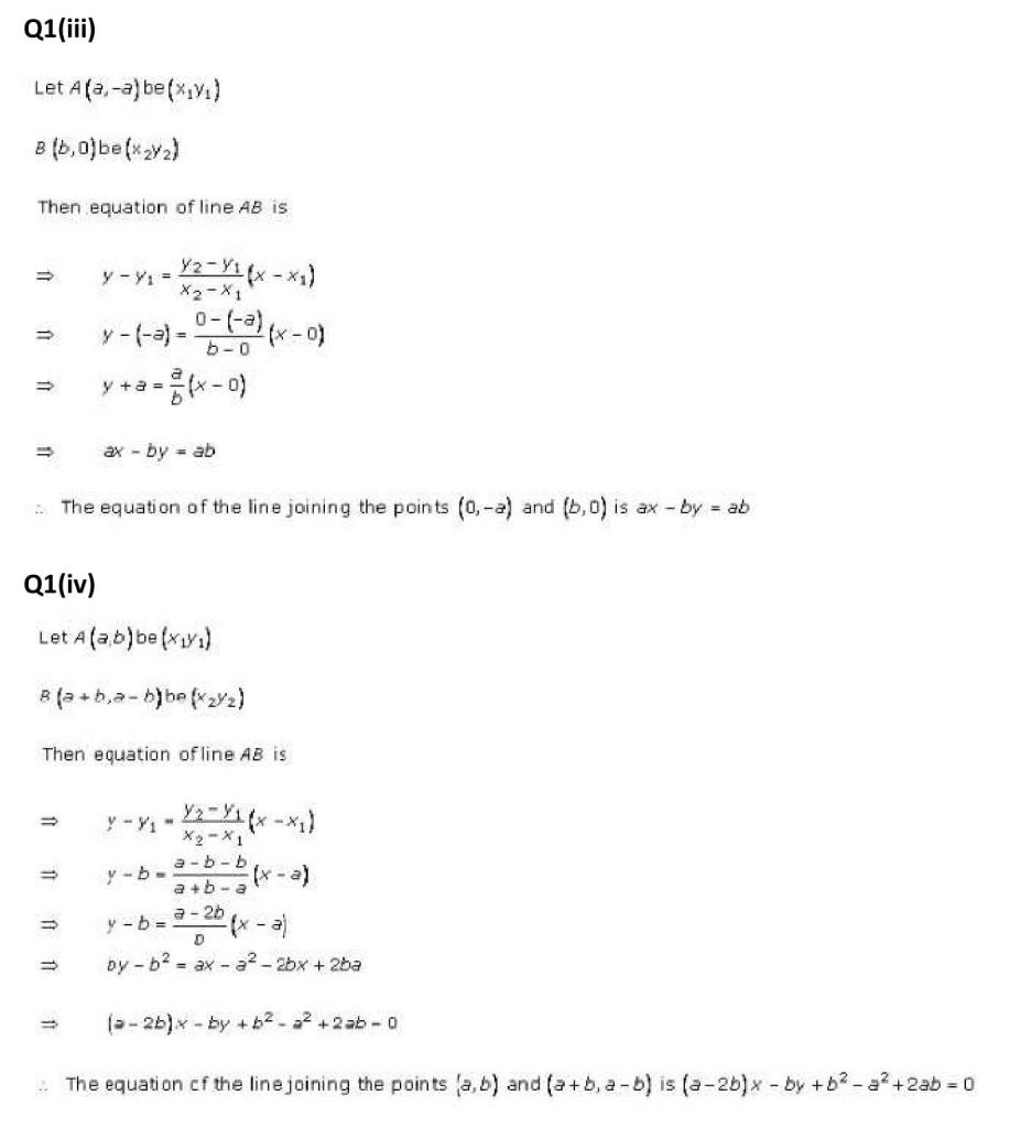 NCERT Solutions Class 11 Mathematics RD Sharma The Straight Lines-