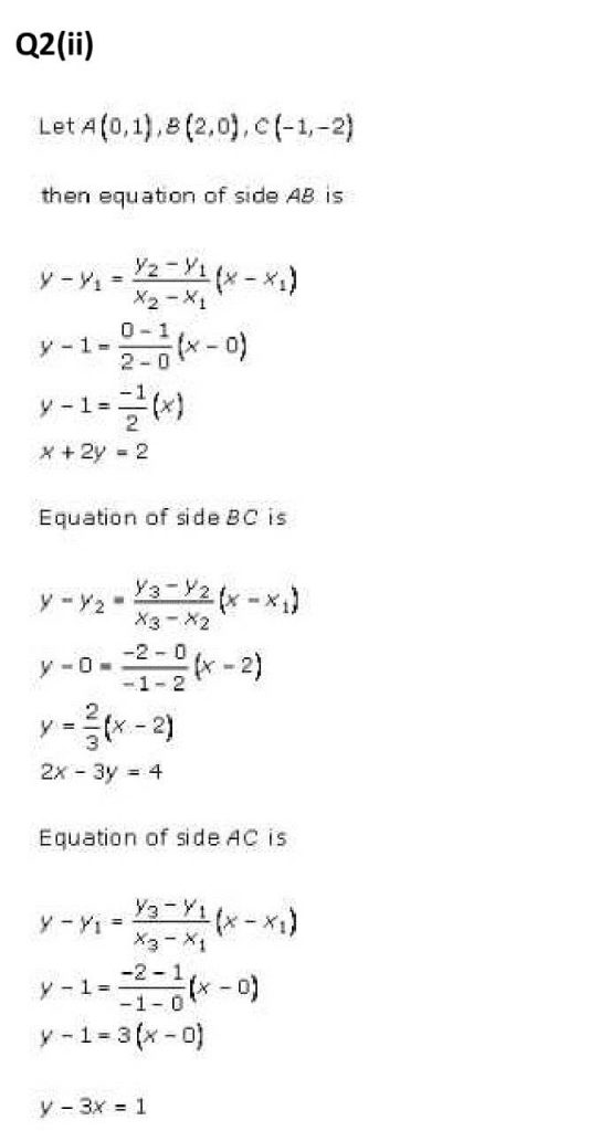 NCERT Solutions Class 11 Mathematics RD Sharma The Straight Lines-