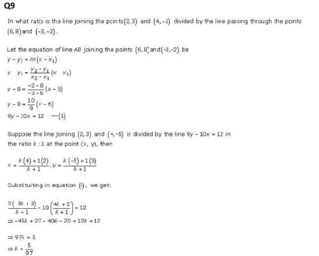 NCERT Solutions Class 11 Mathematics RD Sharma The Straight Lines-