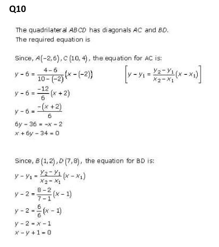 NCERT Solutions Class 11 Mathematics RD Sharma The Straight Lines-