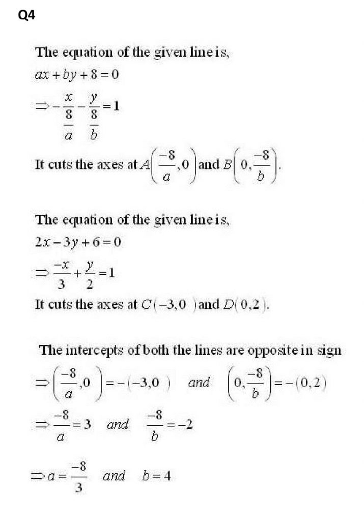 NCERT Solutions Class 11 Mathematics RD Sharma The Straight Lines-