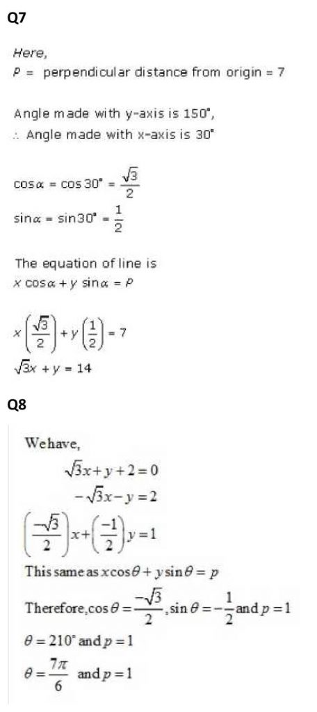 NCERT Solutions Class 11 Mathematics RD Sharma The Straight Lines-
