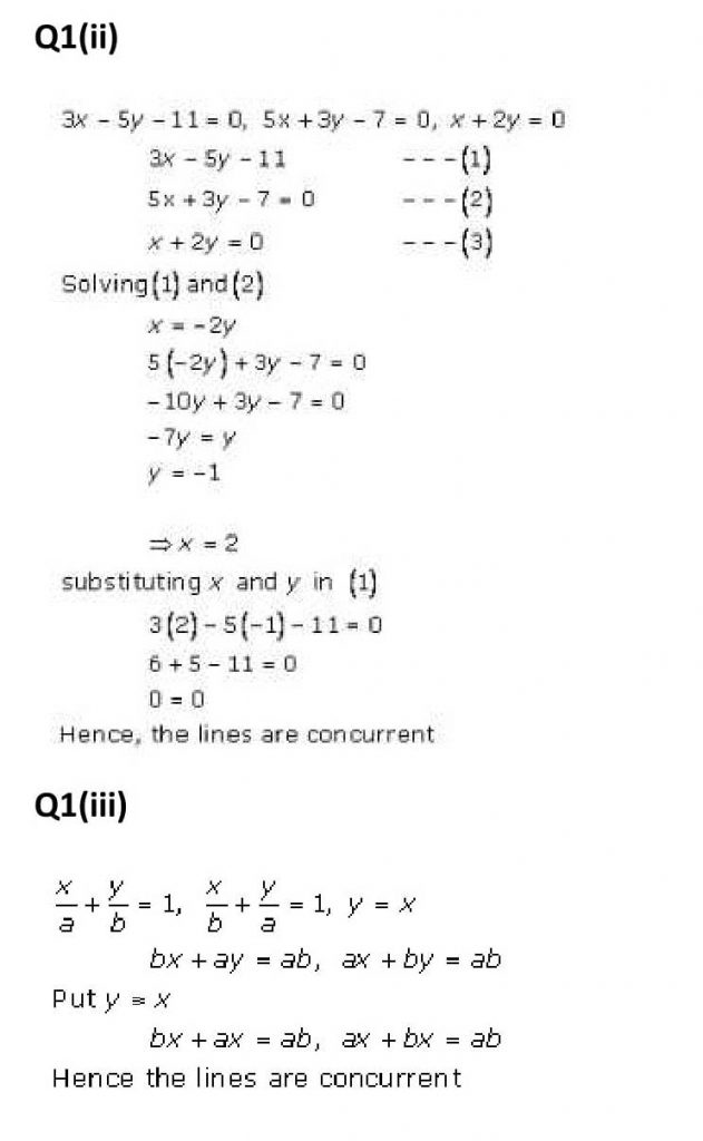 NCERT Solutions Class 11 Mathematics RD Sharma The Straight Lines-