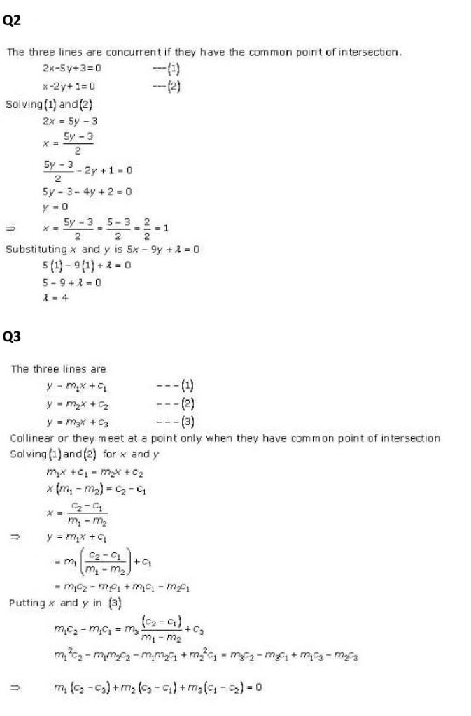 NCERT Solutions Class 11 Mathematics RD Sharma The Straight Lines-