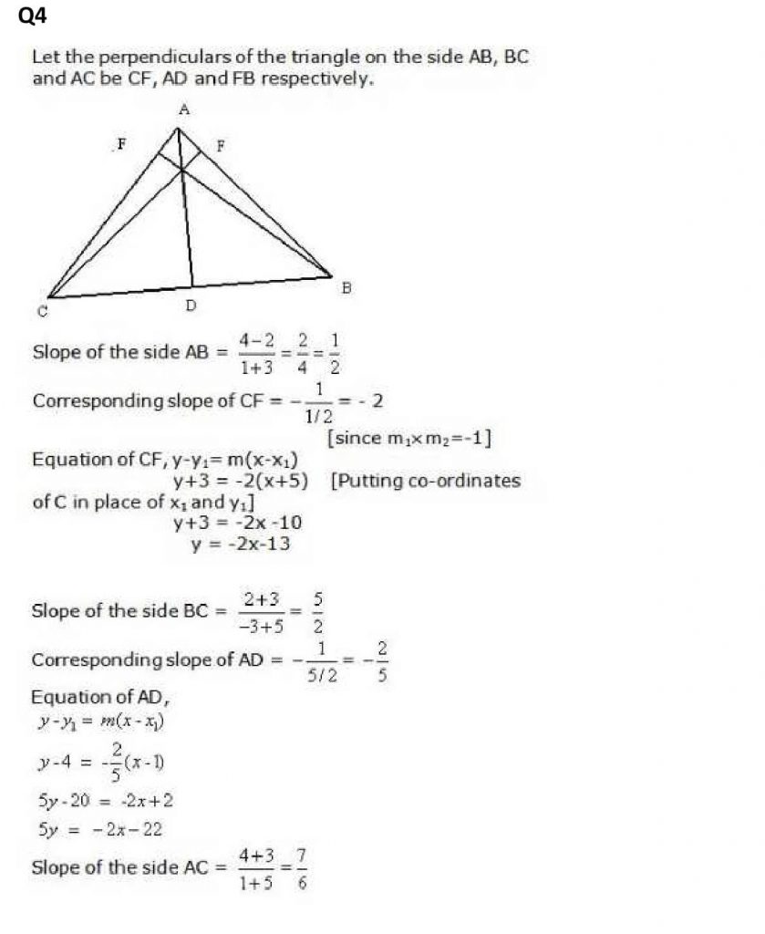 NCERT Solutions Class 11 Mathematics RD Sharma The Straight Lines-