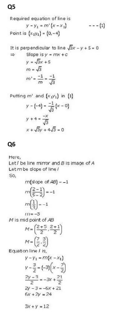 NCERT Solutions Class 11 Mathematics RD Sharma The Straight Lines-