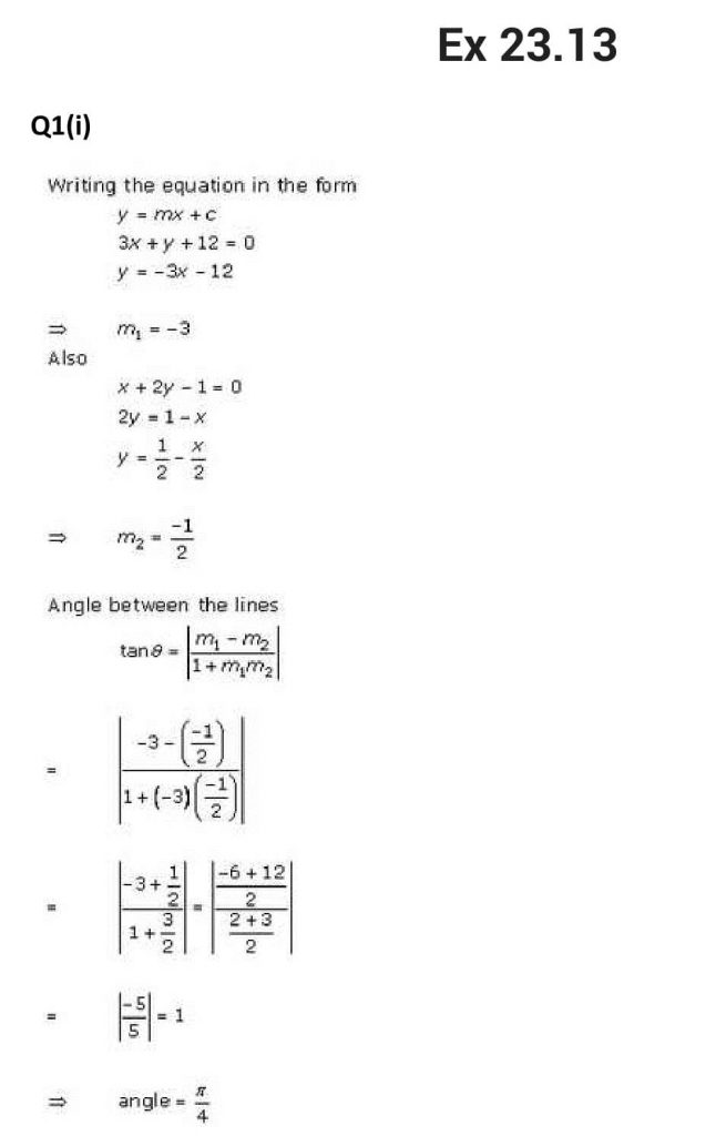 NCERT Solutions Class 11 Mathematics RD Sharma The Straight Lines-