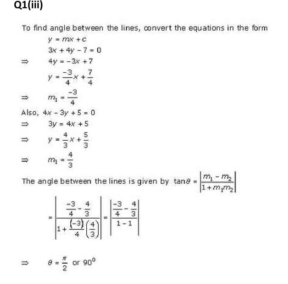 NCERT Solutions Class 11 Mathematics RD Sharma The Straight Lines-