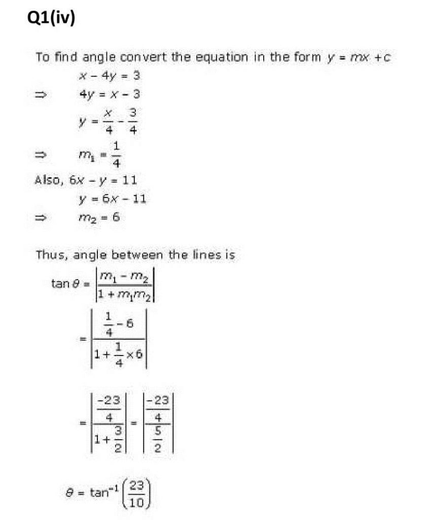 NCERT Solutions Class 11 Mathematics RD Sharma The Straight Lines-