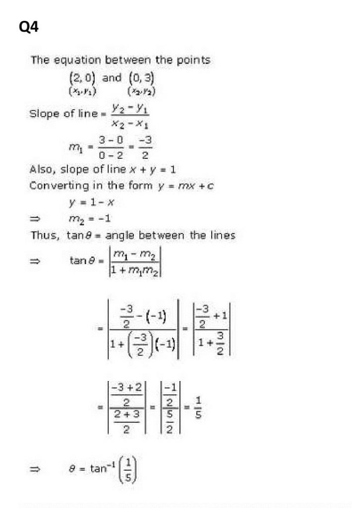 NCERT Solutions Class 11 Mathematics RD Sharma The Straight Lines-