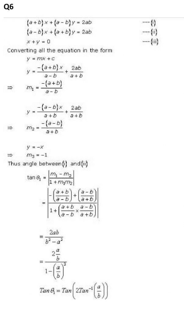 NCERT Solutions Class 11 Mathematics RD Sharma The Straight Lines-