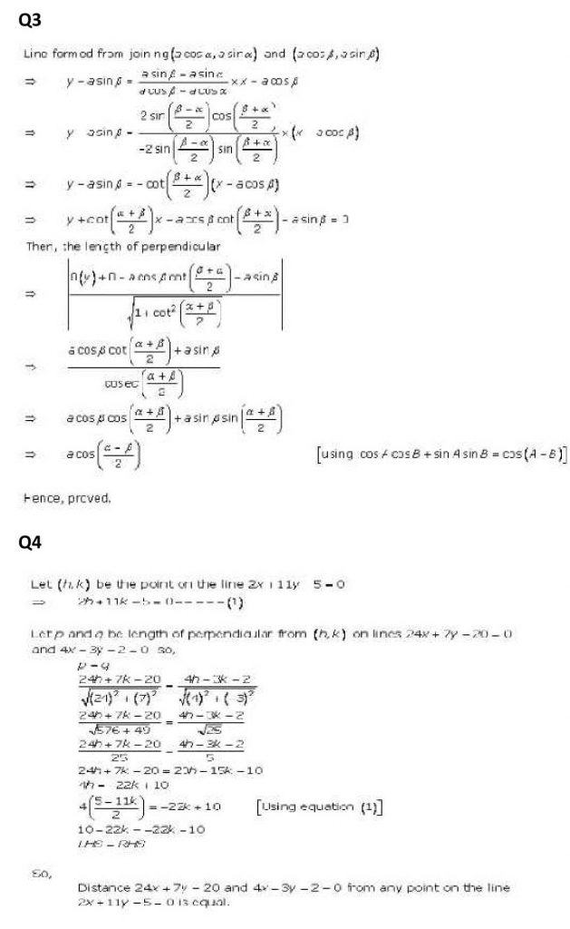 NCERT Solutions Class 11 Mathematics RD Sharma The Straight Lines-