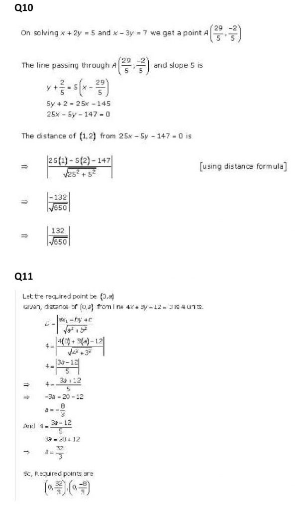 NCERT Solutions Class 11 Mathematics RD Sharma The Straight Lines-