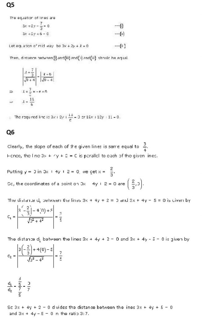 NCERT Solutions Class 11 Mathematics RD Sharma The Straight Lines-