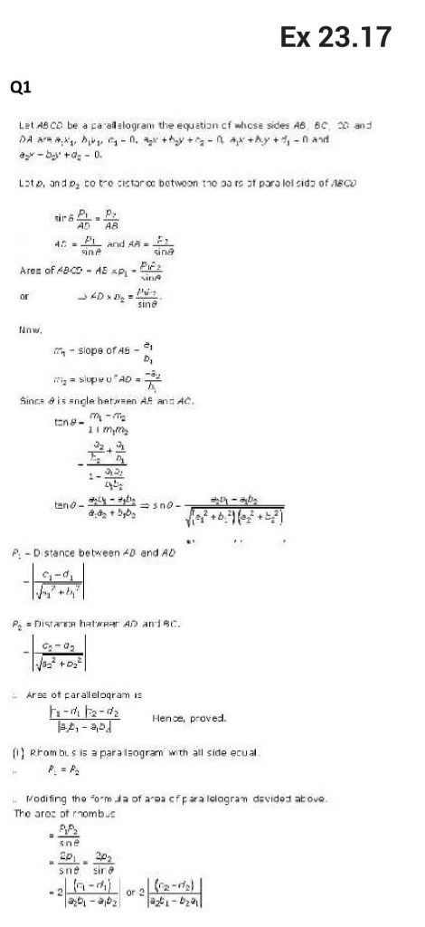 NCERT Solutions Class 11 Mathematics RD Sharma The Straight Lines-