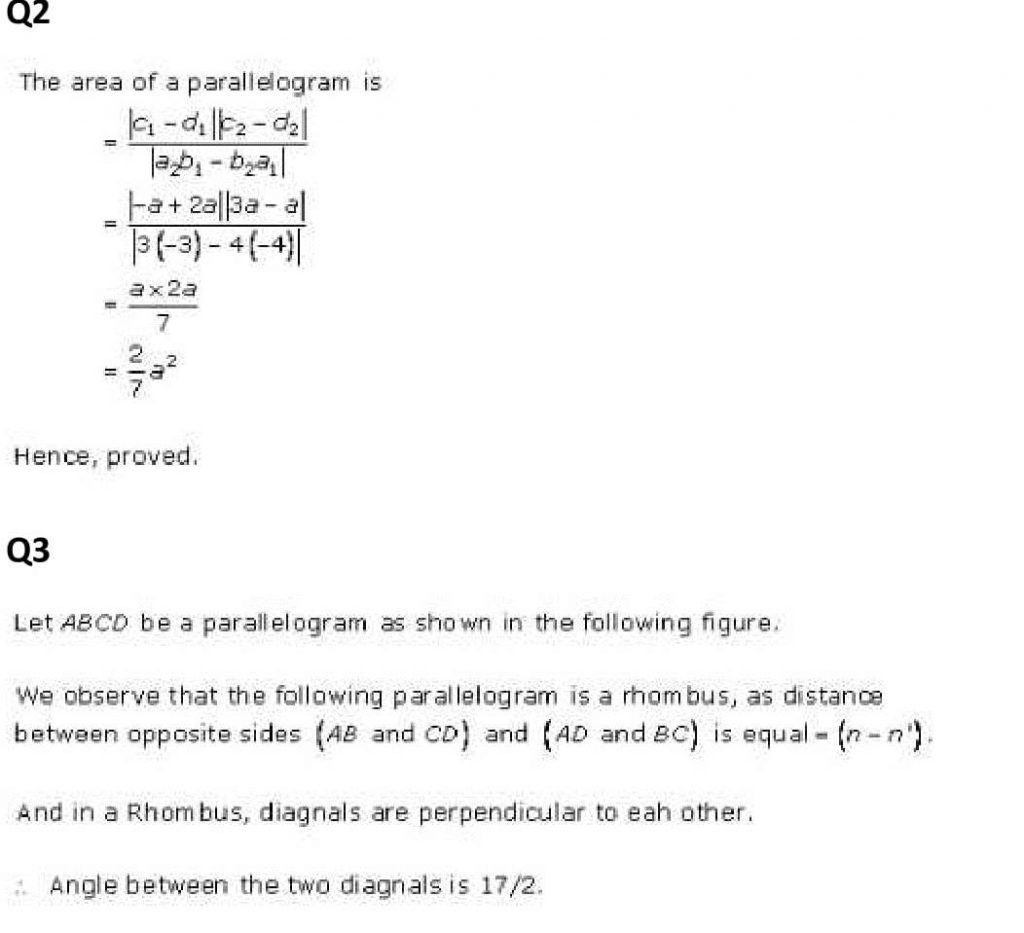 NCERT Solutions Class 11 Mathematics RD Sharma The Straight Lines-