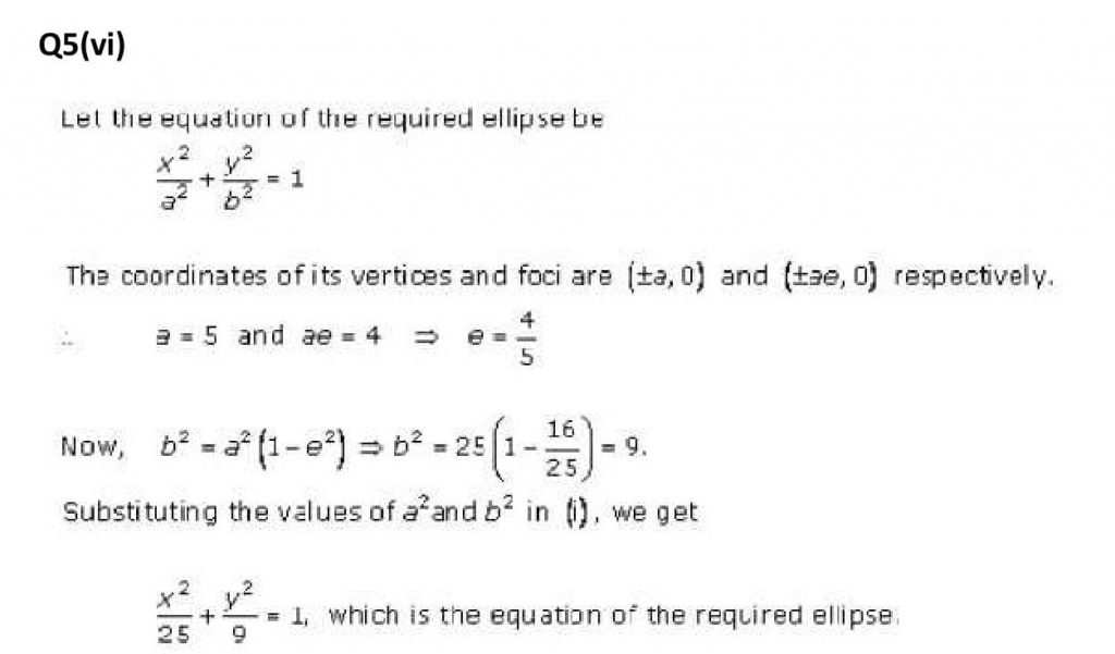 NCERT Solutions Class 11 Mathematics RD Sharma Ellipse-