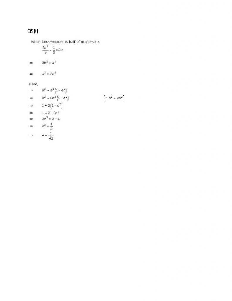 NCERT Solutions Class 11 Mathematics RD Sharma Ellipse-