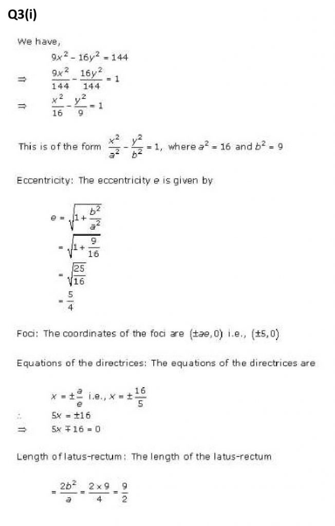 NCERT Solutions Class 11 Mathematics RD Sharma Hyperbola-