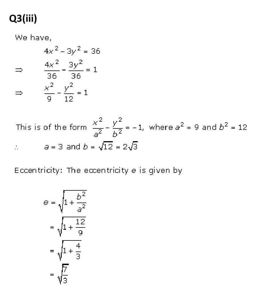 NCERT Solutions Class 11 Mathematics RD Sharma Hyperbola-