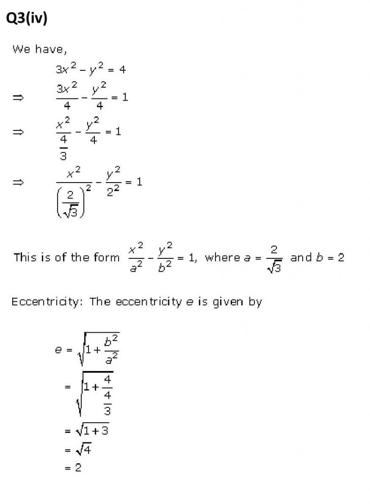 NCERT Solutions Class 11 Mathematics RD Sharma Hyperbola-