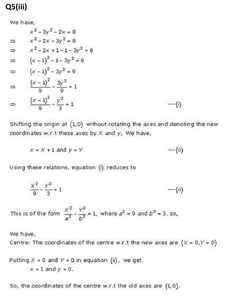 NCERT Solutions Class 11 Mathematics RD Sharma Hyperbola-