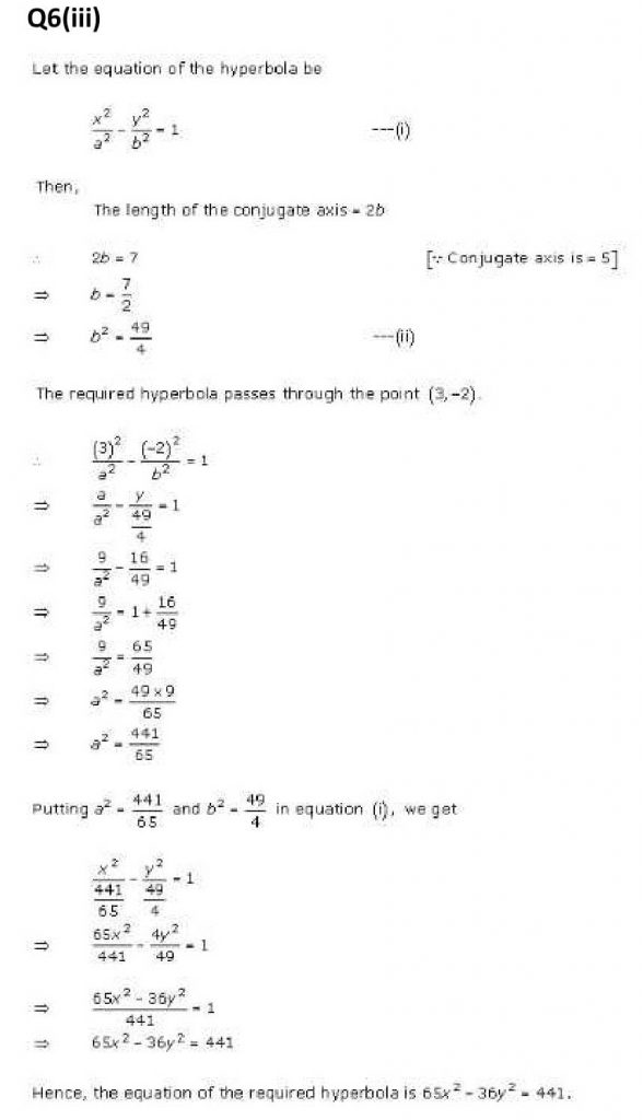 NCERT Solutions Class 11 Mathematics RD Sharma Hyperbola-