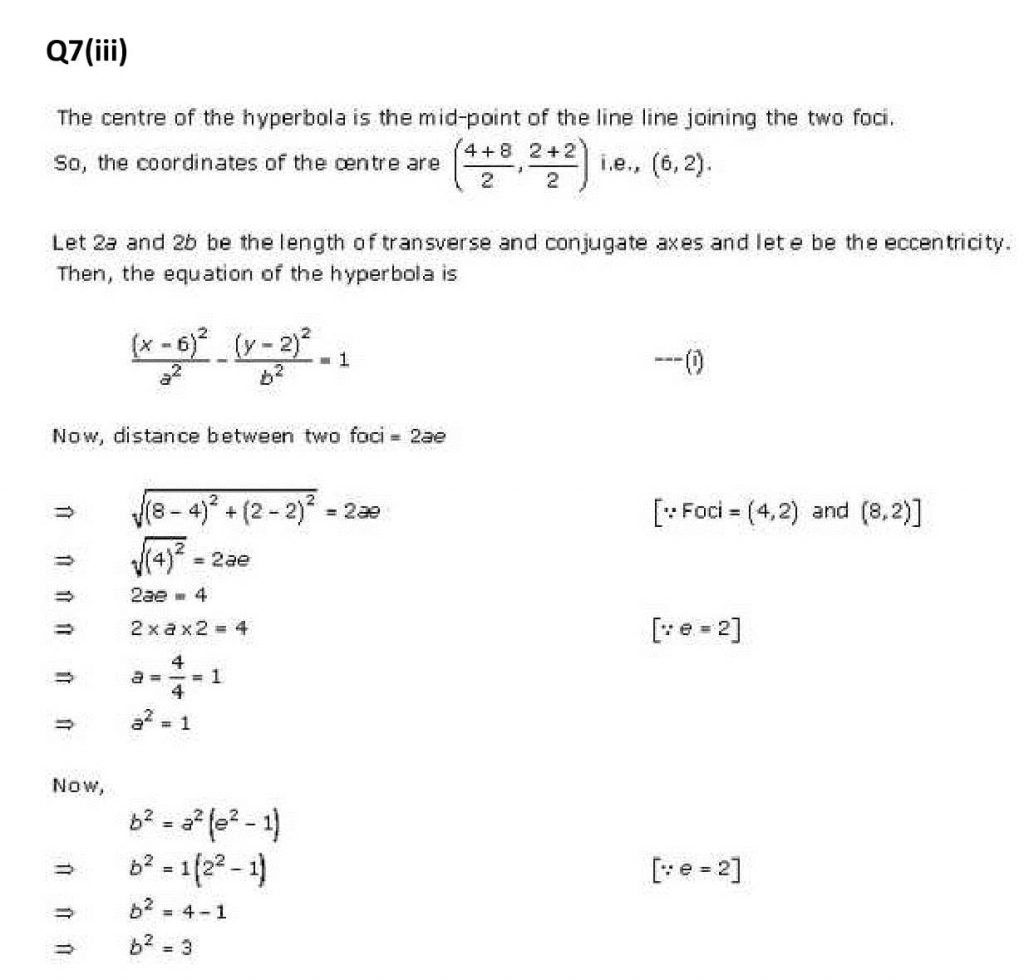 NCERT Solutions Class 11 Mathematics RD Sharma Hyperbola-