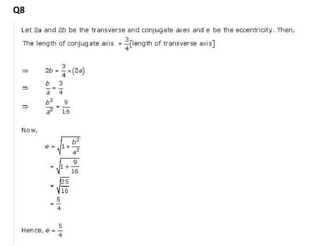 NCERT Solutions Class 11 Mathematics RD Sharma Hyperbola-